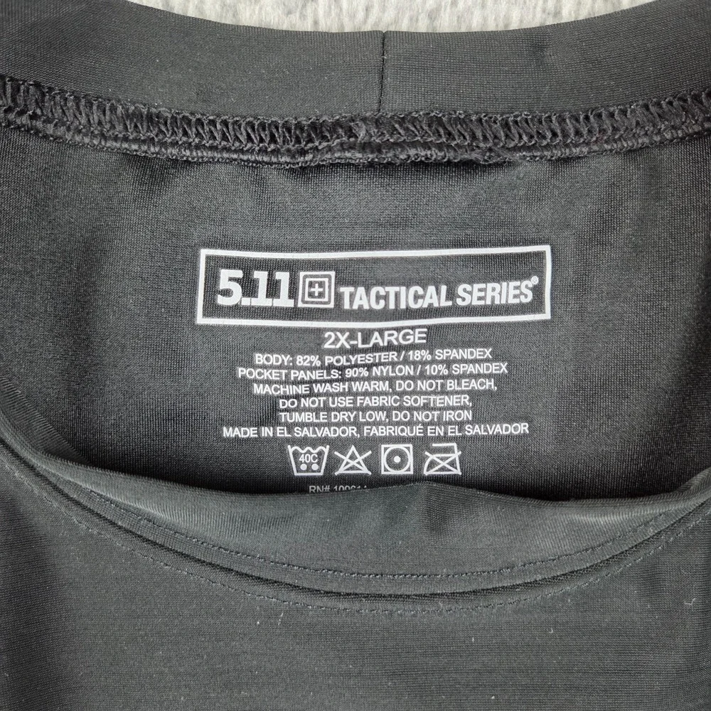 5.11 Tactical Series Holster Shirt Men 2XL Black Concealed Carry Compression NWT - Picture 5 of 8